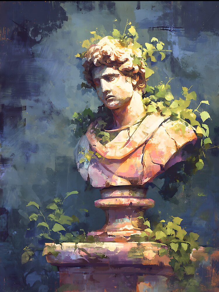 Dark Academia: Vintage Roman Bust by bapupa
