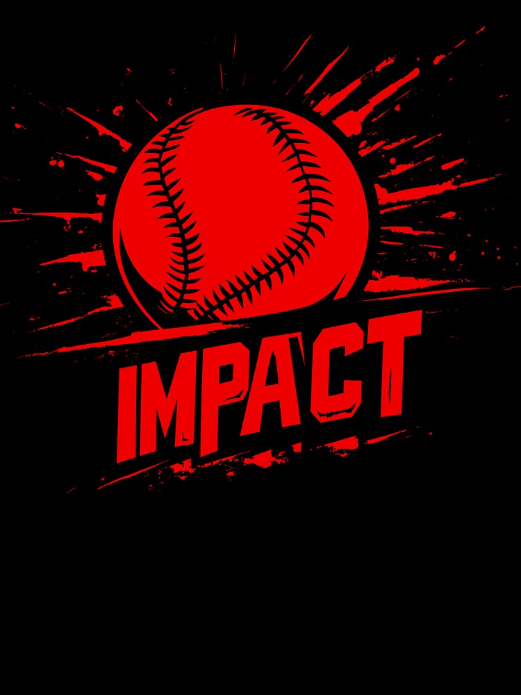 Baseball "Impact" tee red by Zen Lael