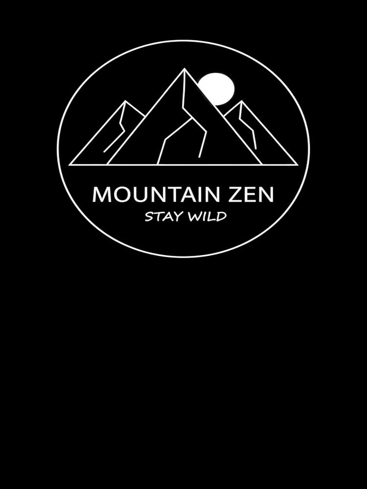 Minimalist Geometric Mountain Sunset Design | Zen Nature Line Art by Amazing-Shop5T