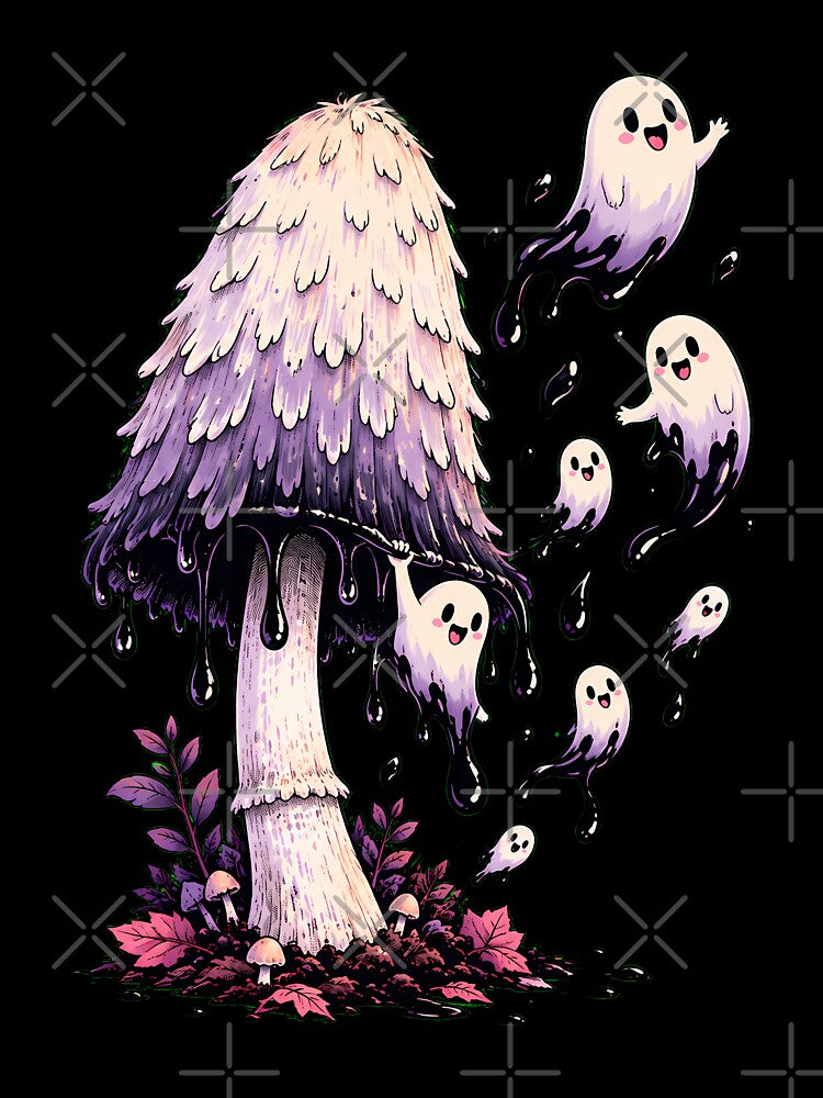 Pastel Goth Ghost Mushroom Spooky Forest Goblincore by chattsuede