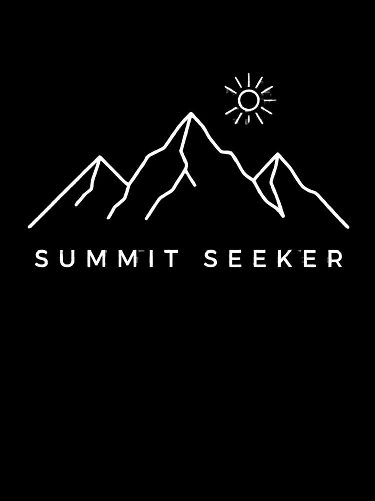Summit Seeker — Minimalist Mountain Line Art Hiking Shirt — Outdoor Gift For Hikers by Raven Studios