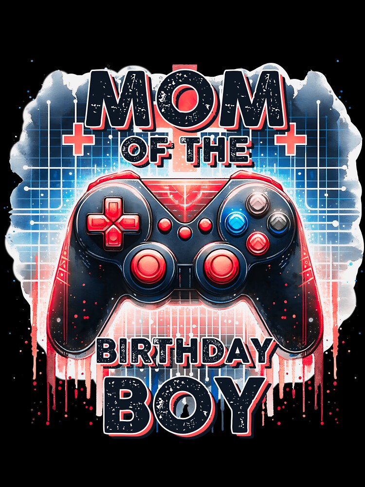 Mom of the Birthday Boy Matching Video Gamer Birthday Squad by DesignDreamery