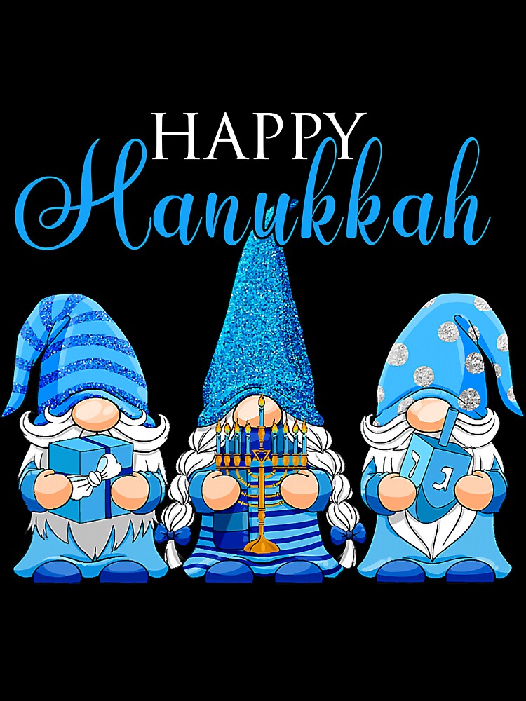 Happy Hanukkah Gnome Funny Cute Gnome by NeverLoseSF