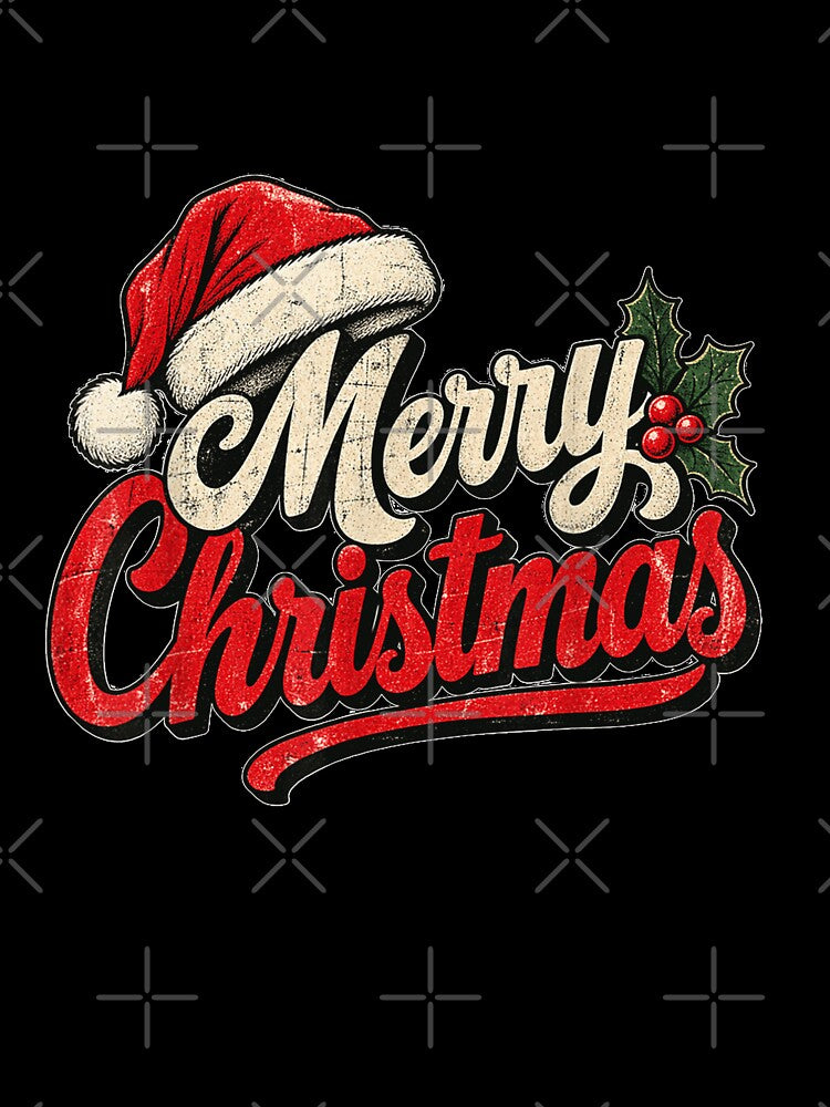 Merry Christmas Vintage Retro Santa Holiday by Phil Ben