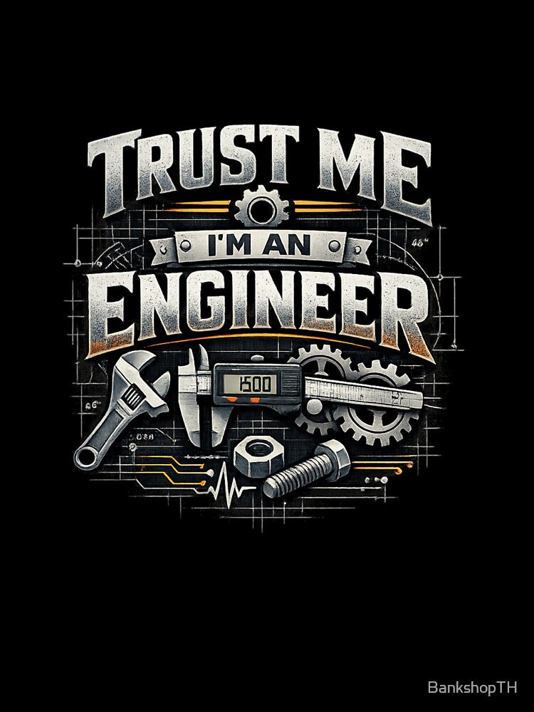 Trust Me I'm an Engineer Funny Engineering Graphic T-Shirt by BankshopTH