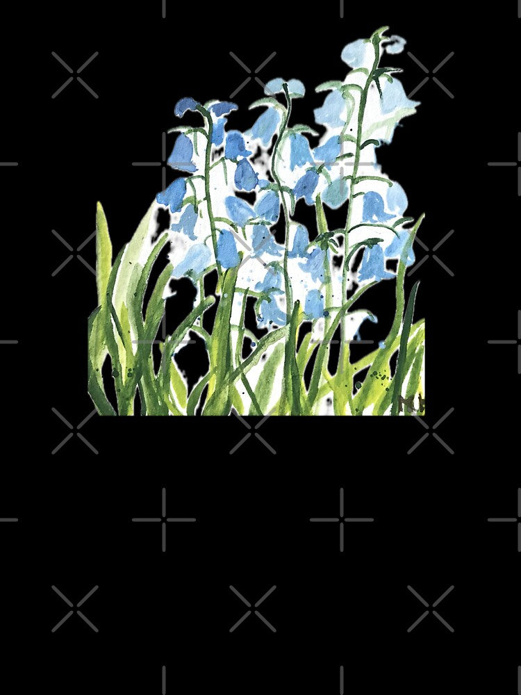 Bluebells Watercolor Flowers – Botanical Floral Art by Monika Howarth