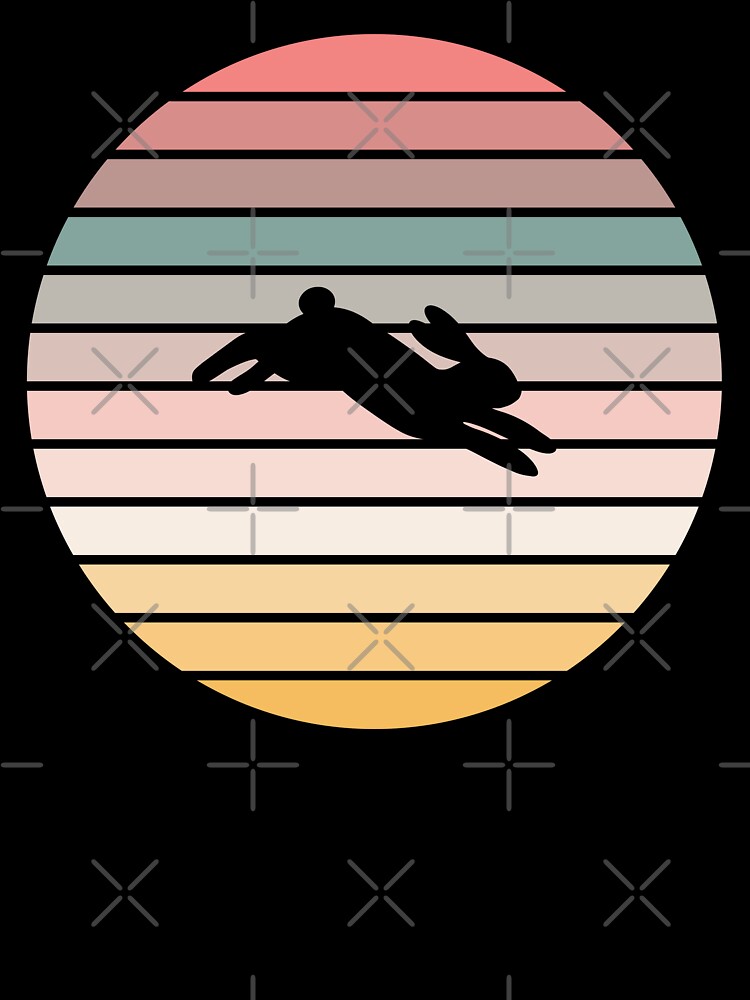 Retro Sunset Rabbit Silhouette by JPareDesign