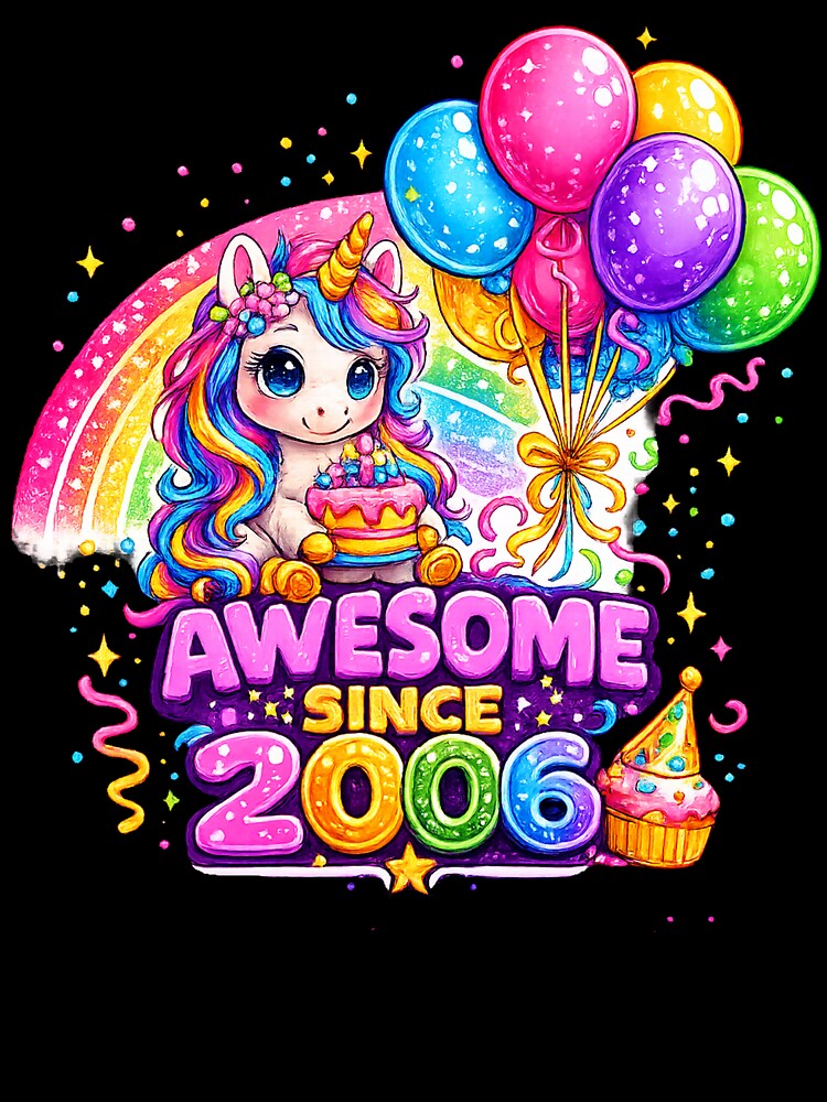 20 Years Old Awesome Since 2006 Unicorn 20th Birthday by QuiteOrbit