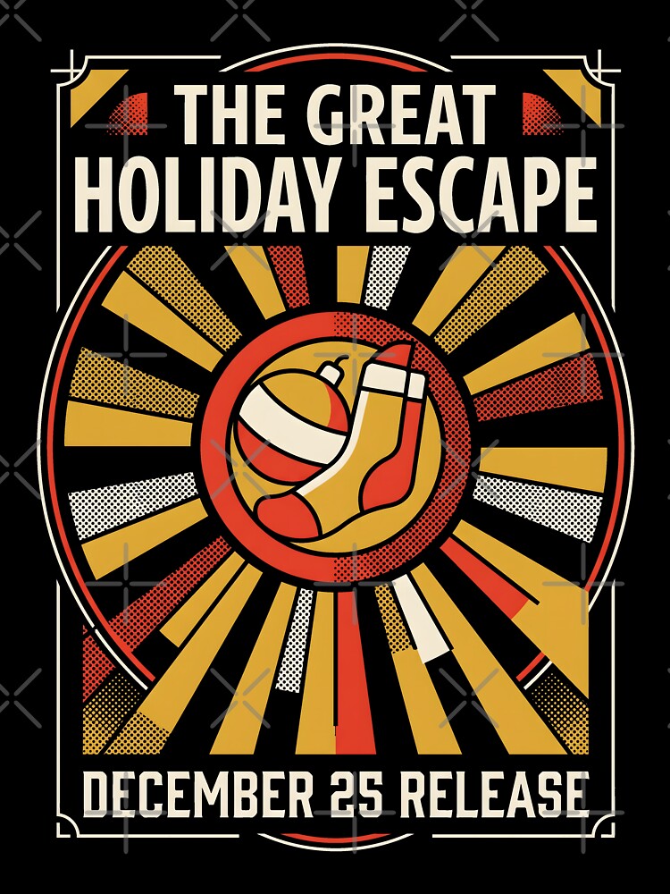 Retro Christmas Badge Great Holiday Escape by SplashTastic