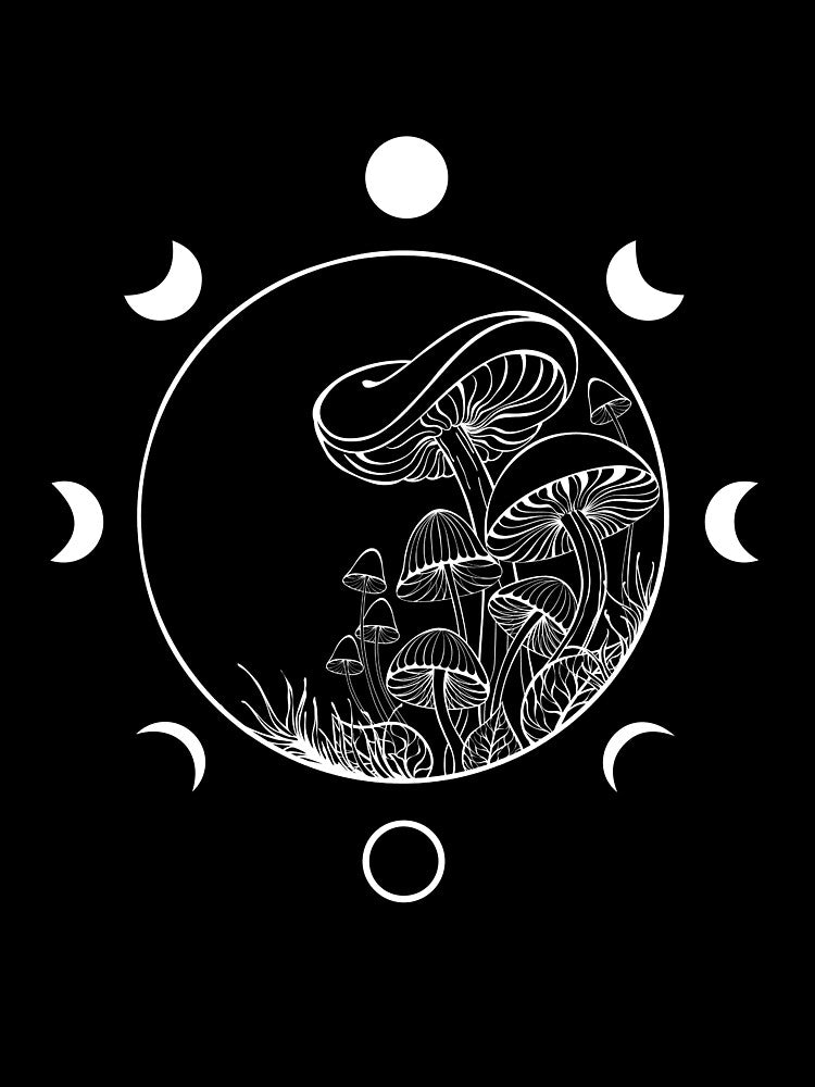 Moon Mushroom Hunting shirt Fungi Mushroom Foraging shirt design by BeeClassyDesign