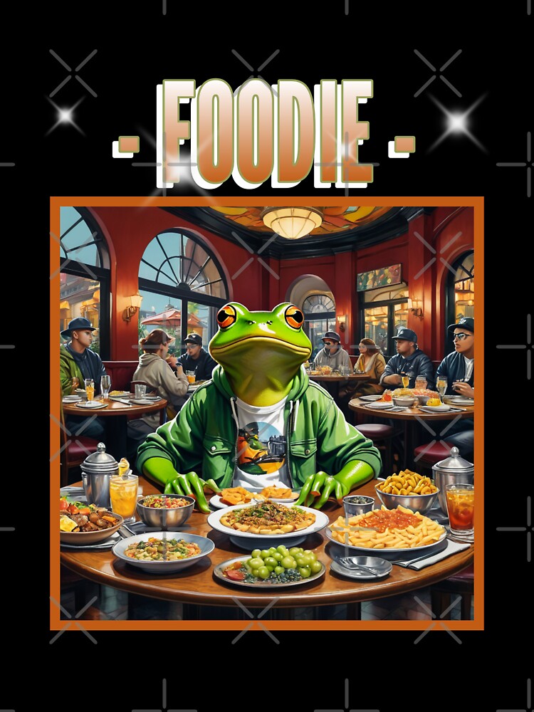 Frog Foodie at an Elegant Restaurant by EmeraldCauldren