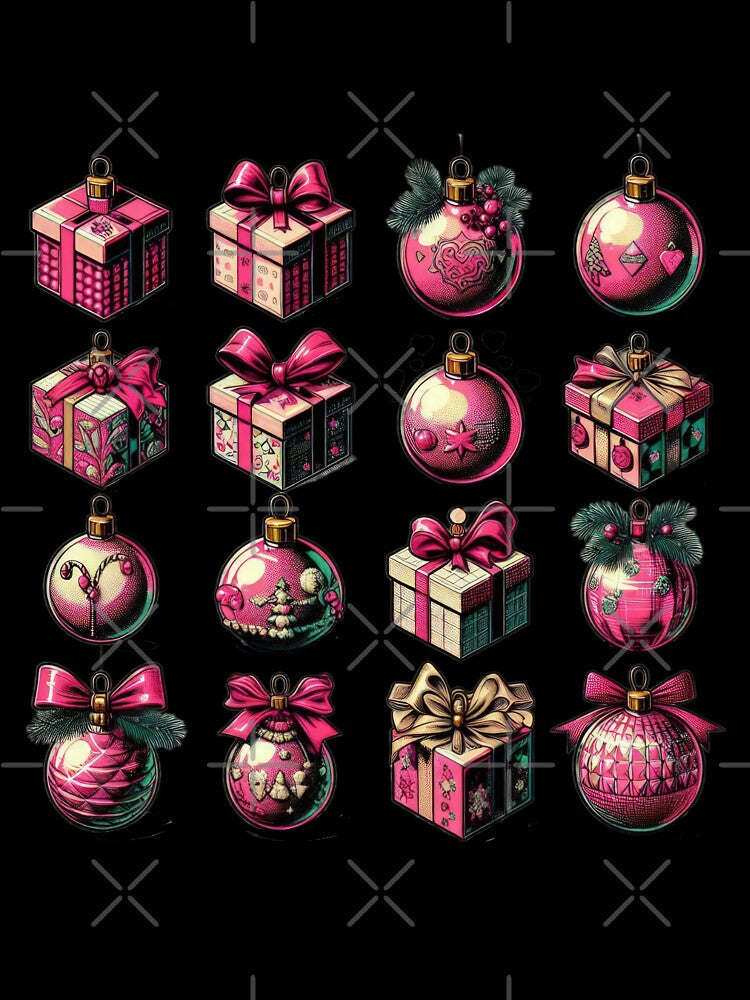 Christmas Pink gifts vintage pattern ,Holiday Pattern,Vintage Christmas Pattern,christmas retro,Christmas Pattern by Expressions-Sel