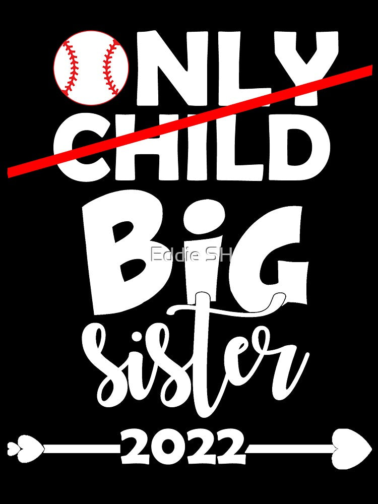 Only Child Big Sister Announcement Baseball by Eddie SH