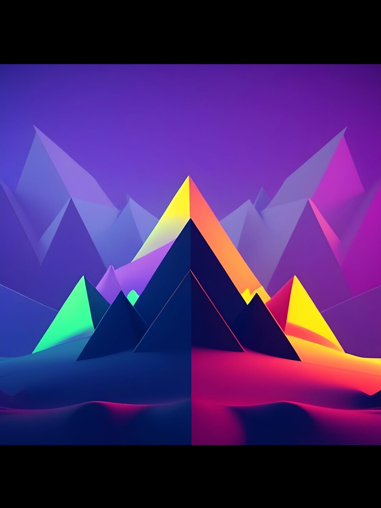 Dark minimalist moutain geometry - 2 by SpecialForceART
