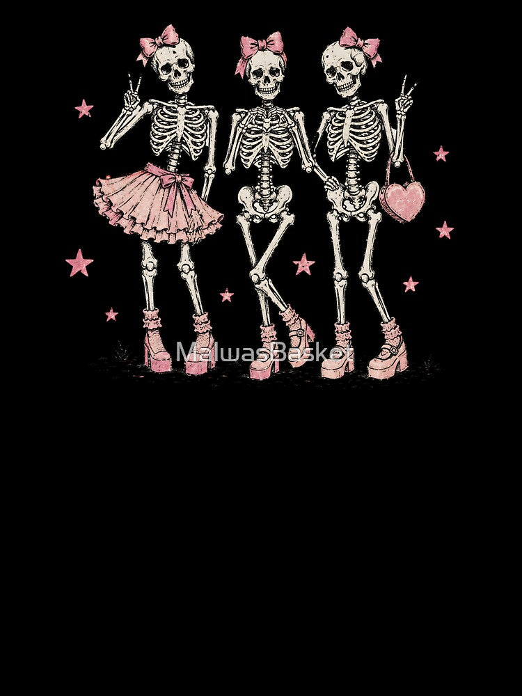 Skeleton Halloween Party Shirt for Women and Horror Fans by MalwasBasket