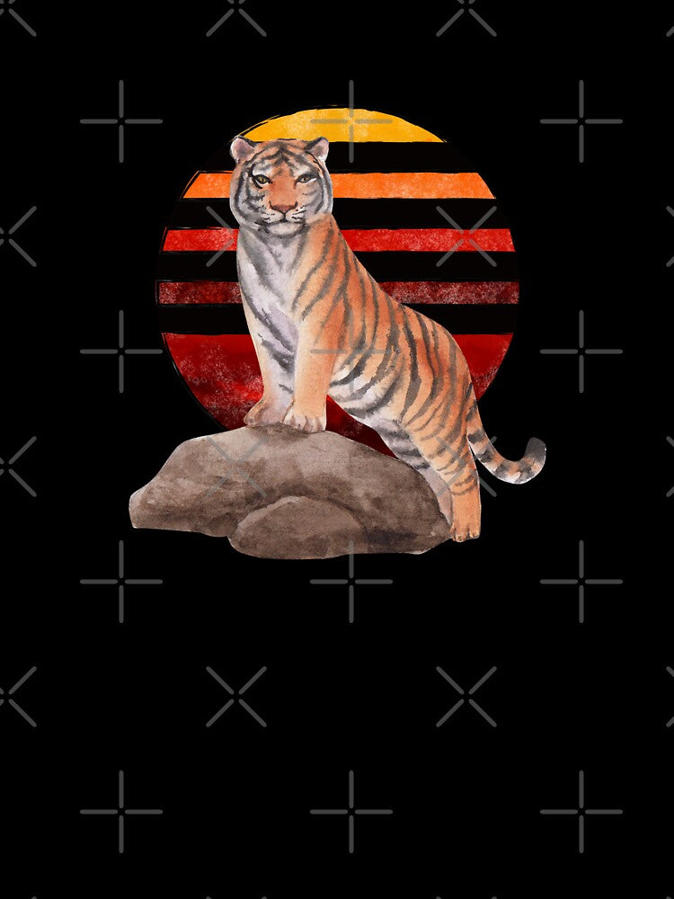 Tiger Sunset Retro by HappyLifeCreate