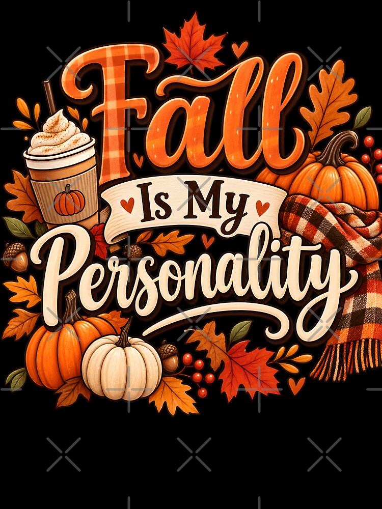 Fall Is My Personality – Cozy Autumn Pumpkin & Coffee Design by blankTeeShirt