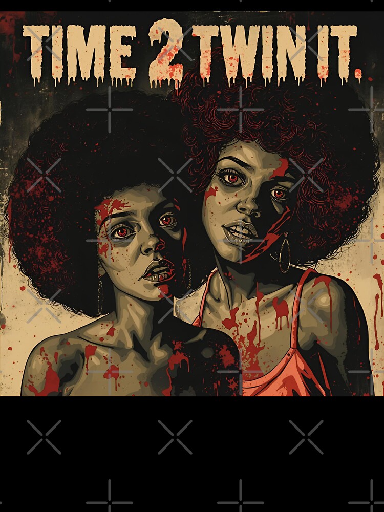 Time 2 Twin It Scary DIY Shirt Vintage Horror and Halloween Craft Tee by LAVegasVibes