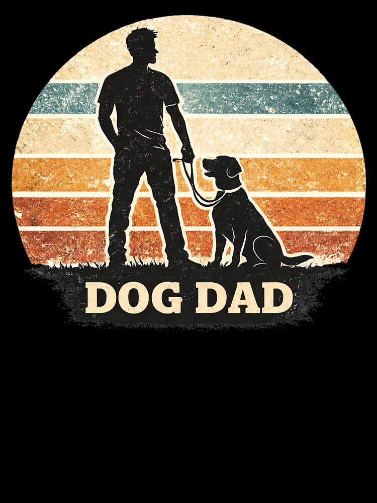 Dog Dad Shirt Funny Dog Lover Gift Vintage T-Shirt by ZEBBEDE - Minimal Streetwear