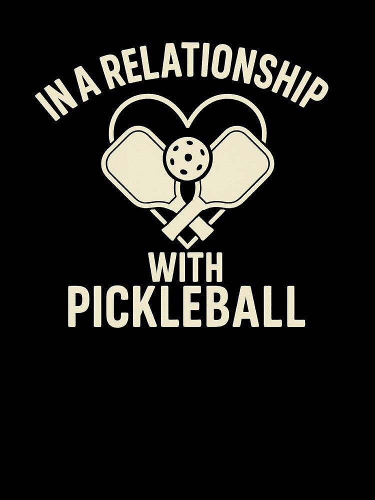 In a Relationship With Pickleball T-Shirt – Cute Heart Paddle Design for Players and Fans by BeeClassyDesign