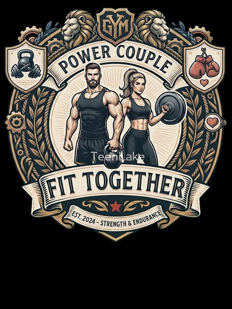 GYM Couple Design | Lovers | Gym Rat | Gym Wear | Motivation | Fitness | Workout | Gym t shirt | Bag | Gym Quote | Gym Fit | Gym Outfit | Gym Gift For Her /Him by TeenLake