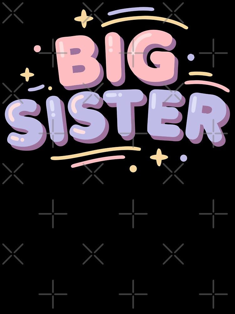 Bold Big Sister Colorful Sibling Reveal Announcement by Colorfulman