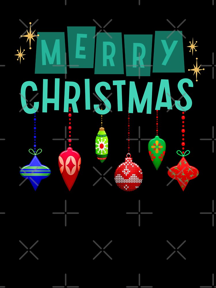 Retro Merry Christmas Ornaments by BeansHotTees