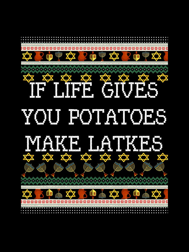 Funny Make Latkes Dreidel Hanukkah by SkyCloudBlue