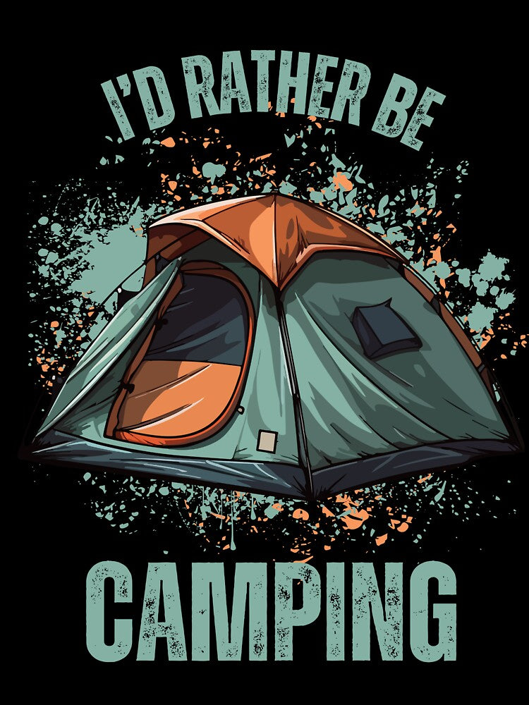 I'd Rather be Camping (Blue/Brown) by BLTeesNmore