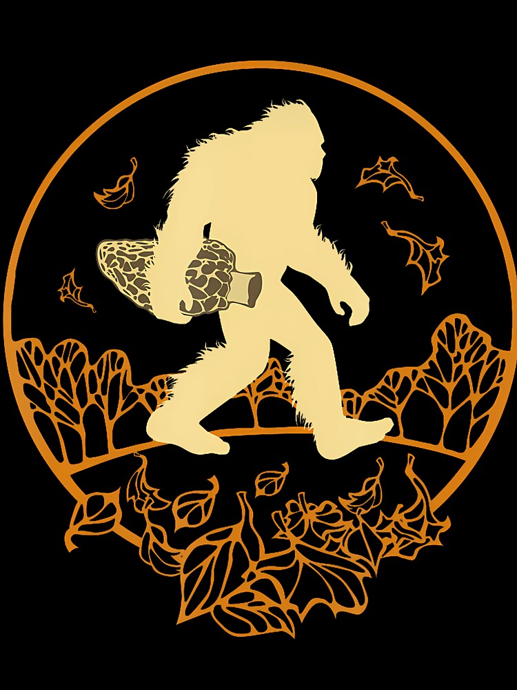 Bigfoot With Morel Mushroom Woodland by jaharsenist