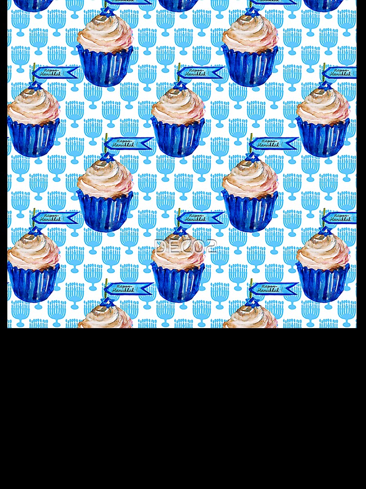 Happy Hanukkah Banner Cupcakes From Bubbie Pattern by DEC02