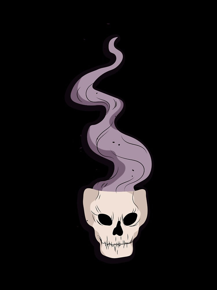 Skull smoke purple by Livingcreative