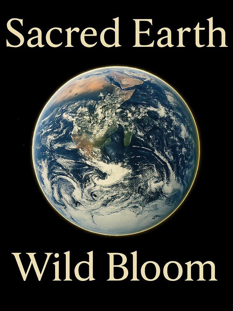 Sacred Planet, Bold Bloom – Cosmic Earth Love Design by AATGShop