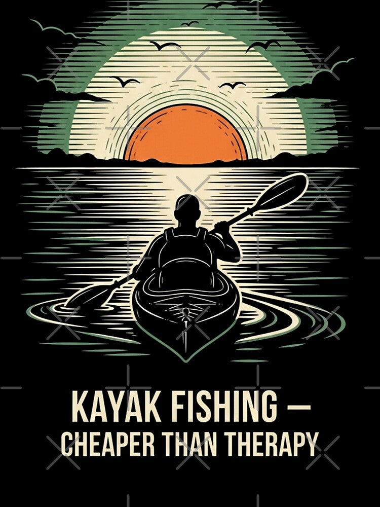 Kayak Fishing Is My Therapy — Tight Lines & Good Vibes by FlamaC