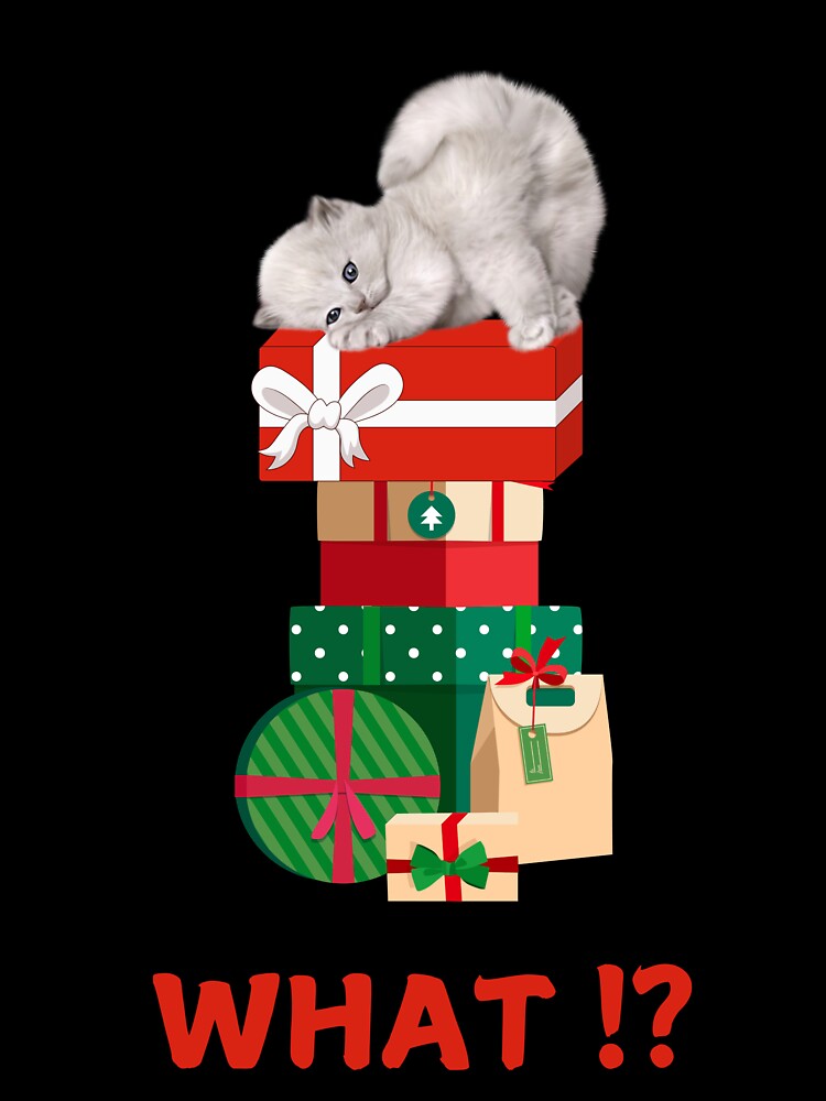 Cute Cat Christmas Gift What Essential T-shirt by MAGness