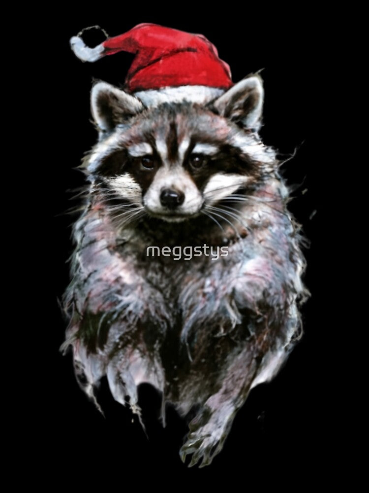 Merry Christmas Raccoon: Retro Love by Blink Art Studio