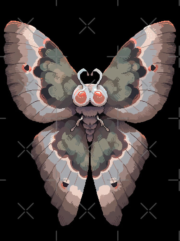 Big Grey Moth- Pixel art by octoboobs