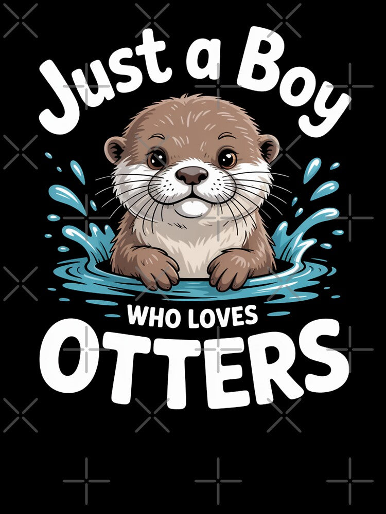 Just a Boy Who Loves Otters Cute Otter Art by Gogetgiggles