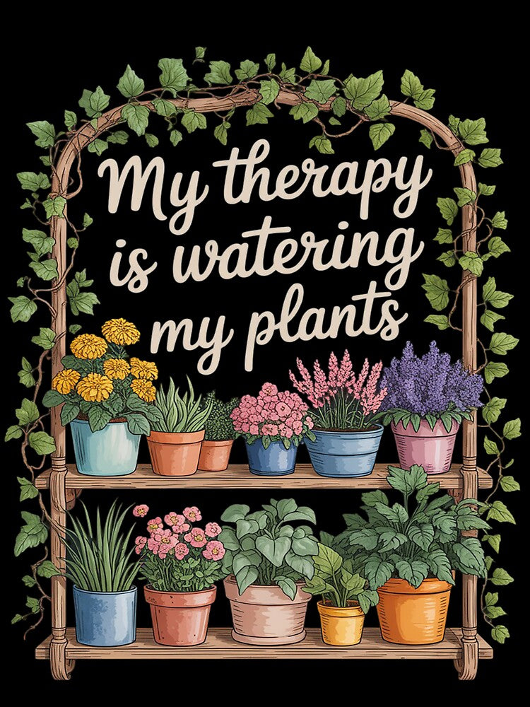 My Therapy is Watering My Plants – Cute Gardening by Slwankol