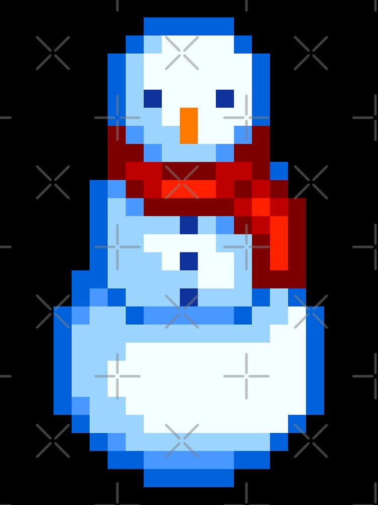 Stardew Valley Snowman red scarve by aiya-pixels