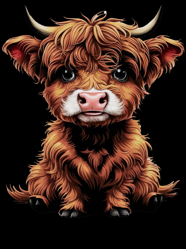 Baby Highland Cow by Angry Swan Designs