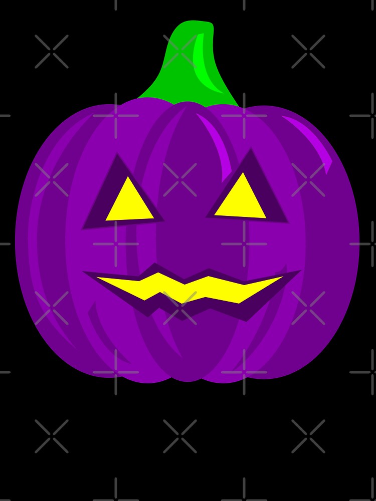 creepy halloween pumpkin purple by Gossip Rag