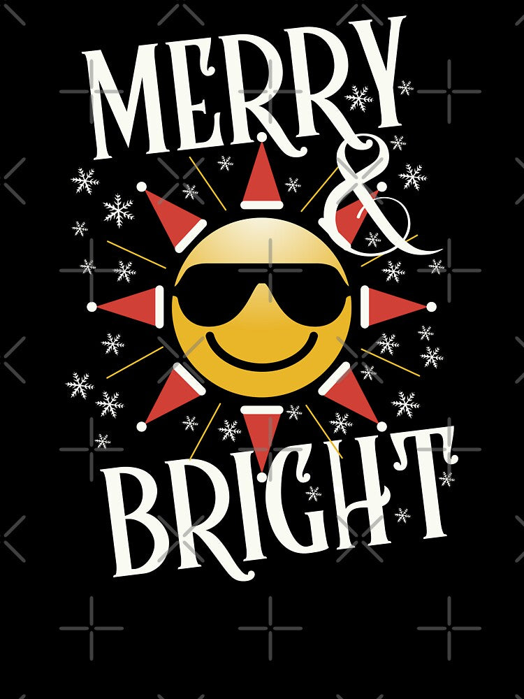 Merry and Bright Christmas - The Sun Wearing Santahats by humnoo