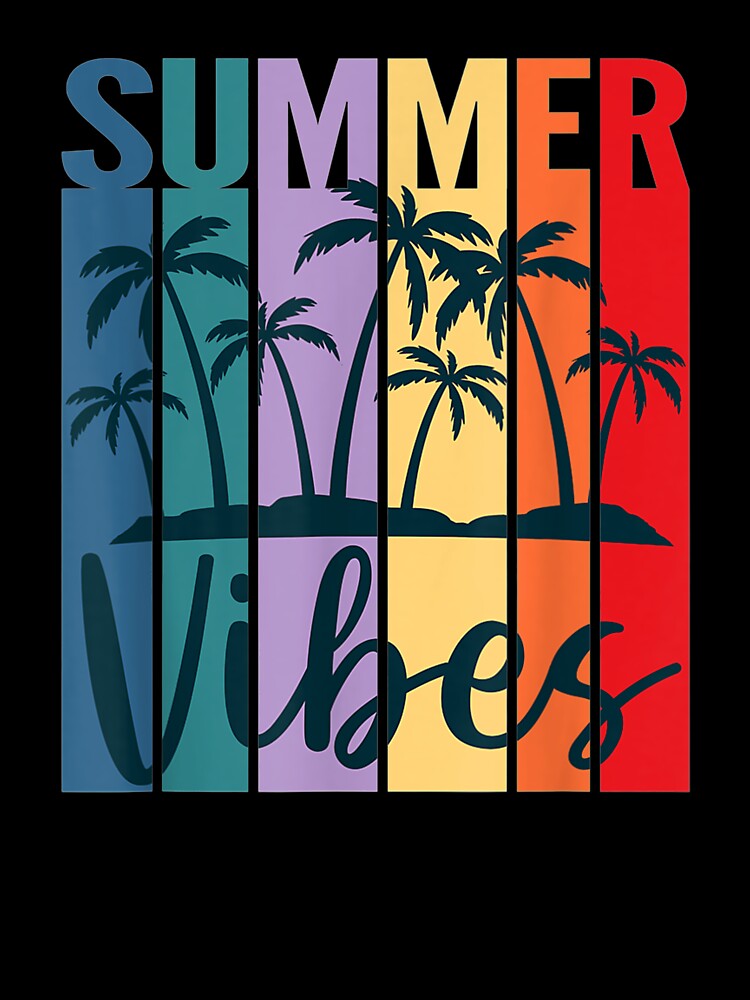 Summer Vibes Retro Vintage Sunset Palm Trees Beach Lover by zpruby