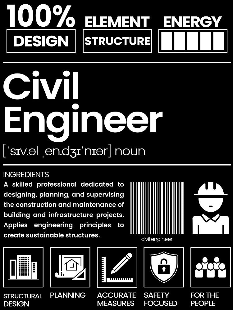 Civil Engineer || Jobs Series - White by bySirena