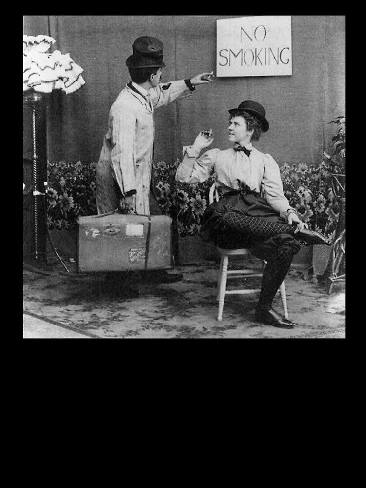 Charlie Chaplin Theme Funny No Smoking Sign by OneFineGem