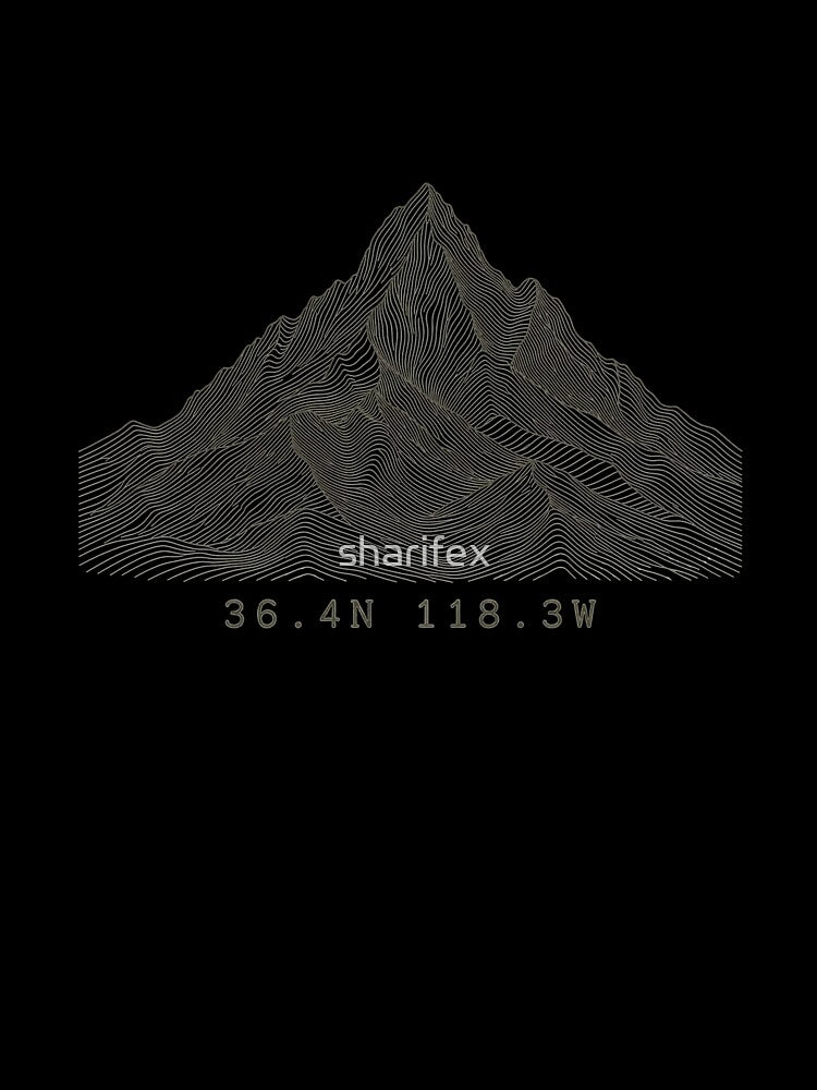 Topographic Mountain Minimal Line Art Gorpcore Hiking Poster Sticker Hiker Gift by sharifex