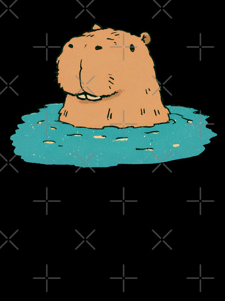 Cute Standing Capybara | Unbothered Chill Animal Art by kuwagatamushi