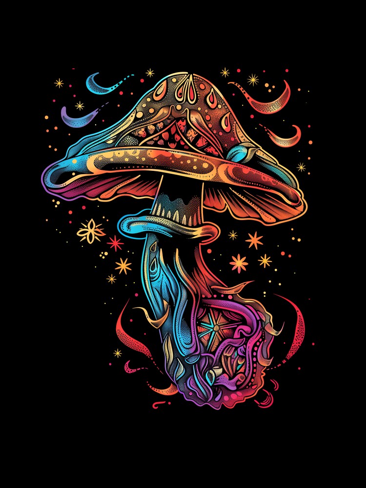 Stylized Magic Mushroom 1 by HarmonyTheKoala