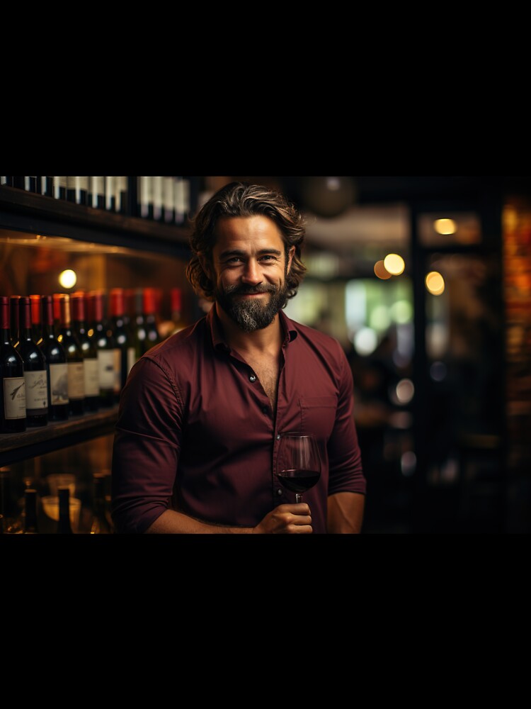 Sommelier Decanting Wine for Upscale Restaurant by TheBrainArt
